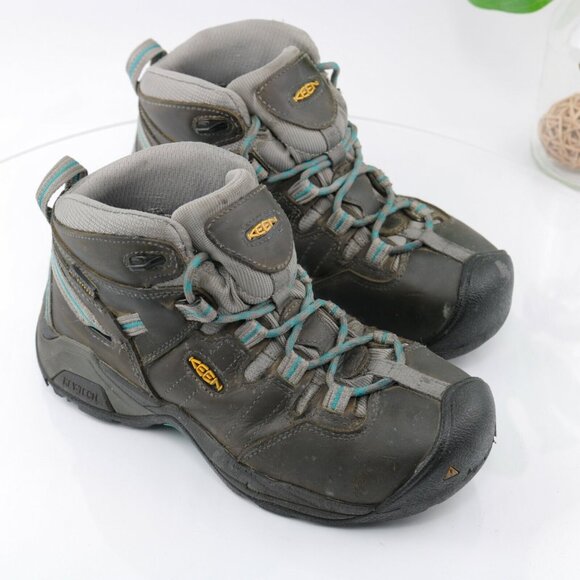 Keen Womens Detroit XT Work Boot Size 7 Gray Leather Waterproof Utility SteelToe - Picture 2 of 12